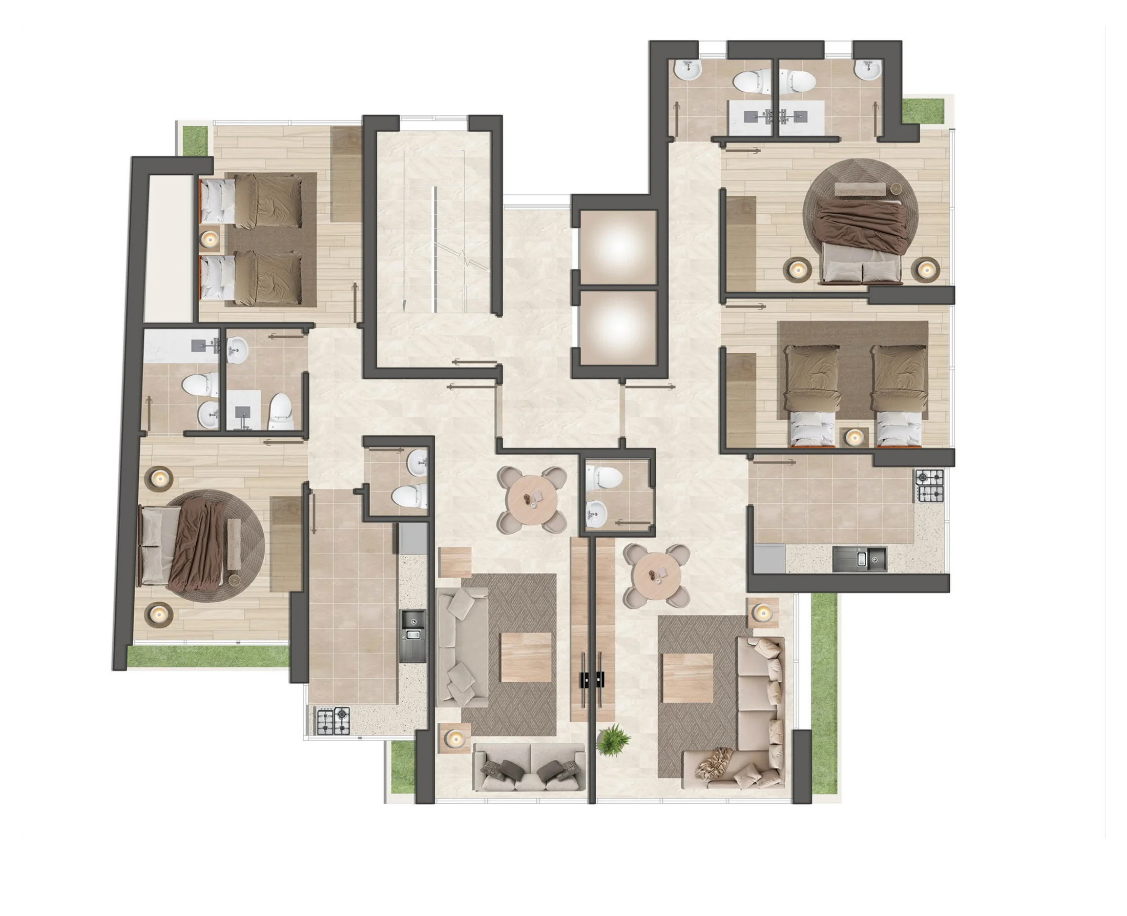 compact apartment plan review in a compact residential interior.