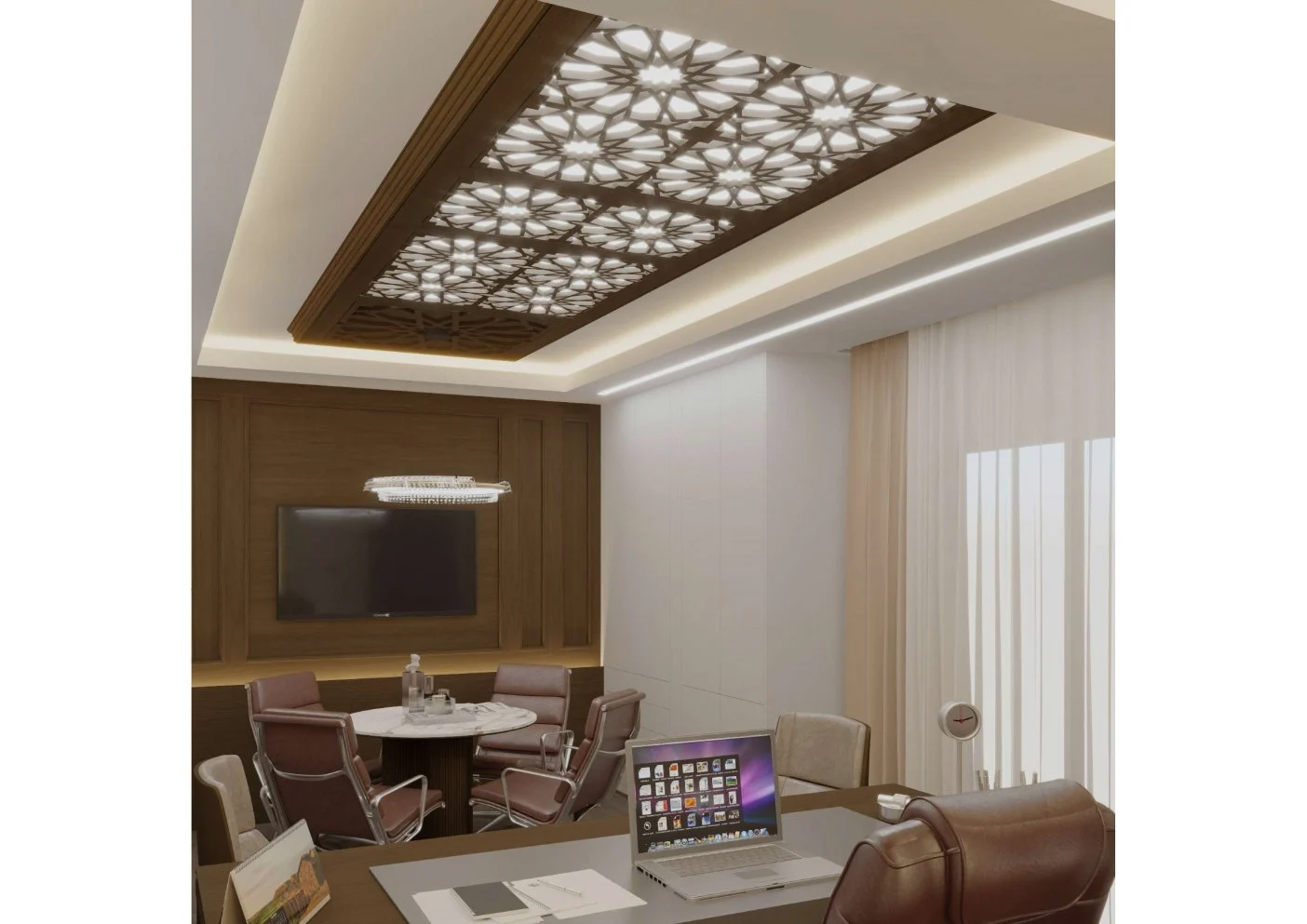 Redesigned workplace interior after renovation.