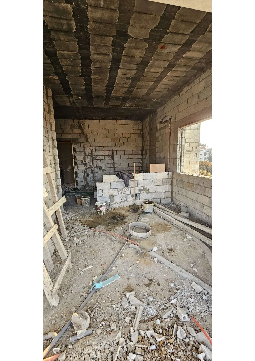 Existing workplace interior before renovation.